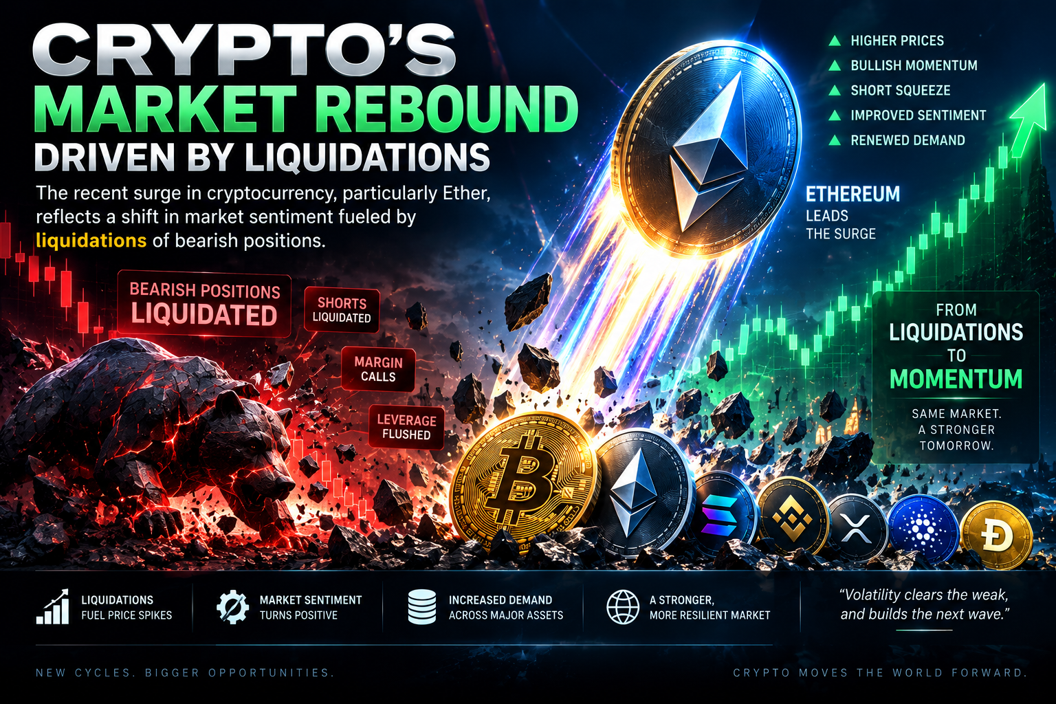 Crypto Market Rebound: Ether's Surge and Liquidation Impact